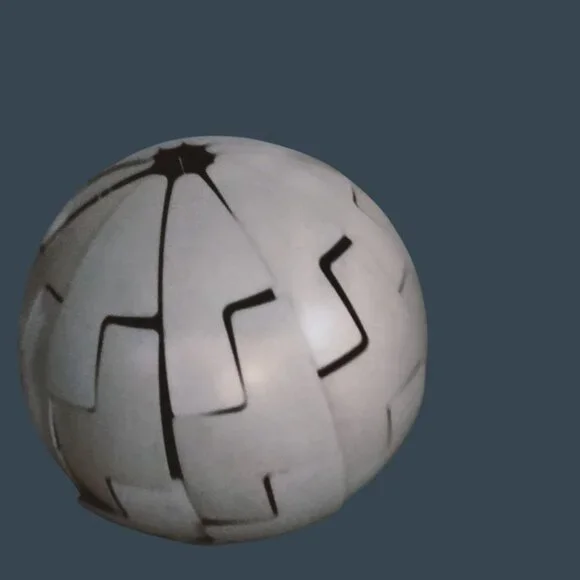 Ikea White Globe Pendant Lamp  Geometric Puzzle Design PS 2014 Like Death Star - Picture 7 of 11